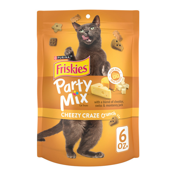 Cat Food & Care Purina Friskies Cat Treats, Party Mix Cheezy Craze Crunch hero