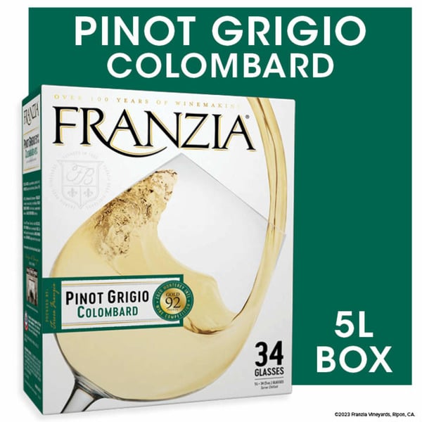 Boxed & Packaged Wine Franzia Pinot Grigio / Colombard White Wine hero