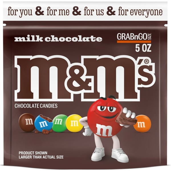 M&M's Milk Chocolate Candy Grab N Go Resealable hero