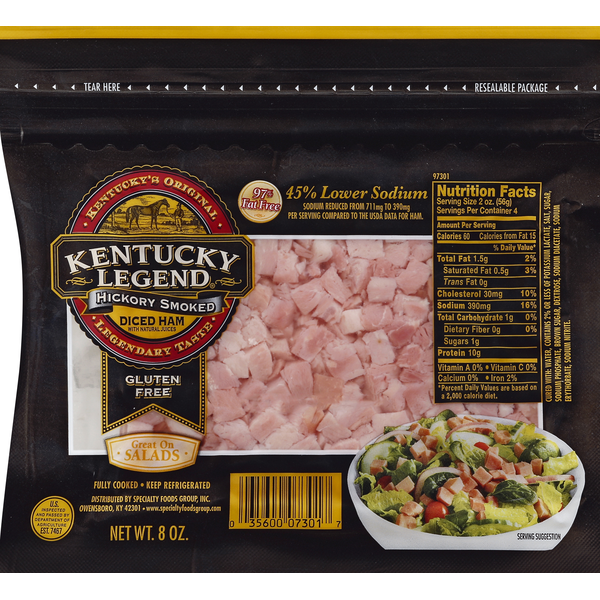 Packaged Meat Kentucky Legend Ham, Diced, Hickory Smoked hero