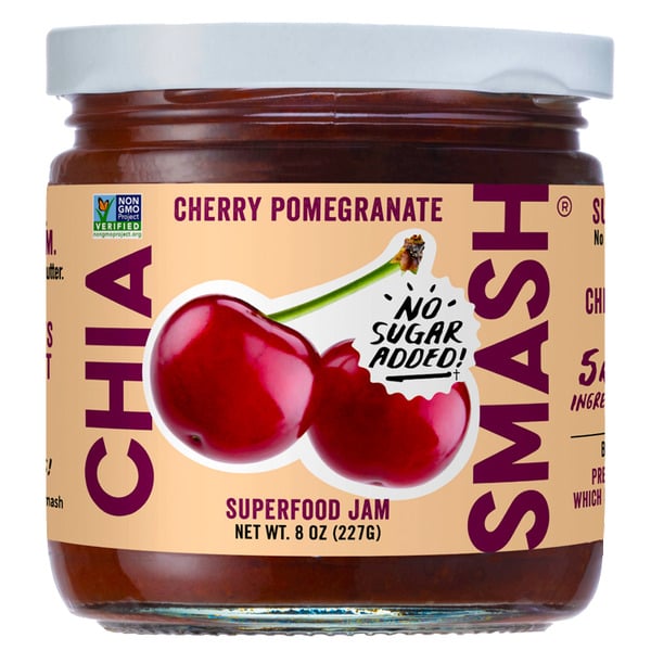 Spreads Chia Smash Superfood Jam, Cherry Pomegranate hero