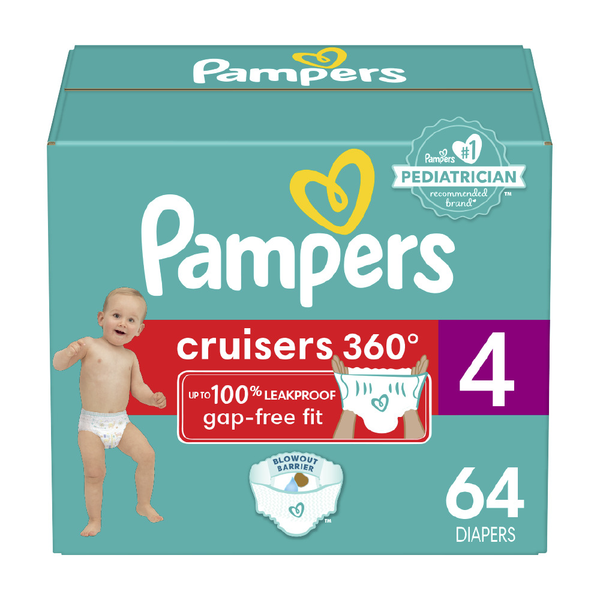 Diapers & Wipes Pampers Cruisers 360 Diapers Size 4 64 Count hero