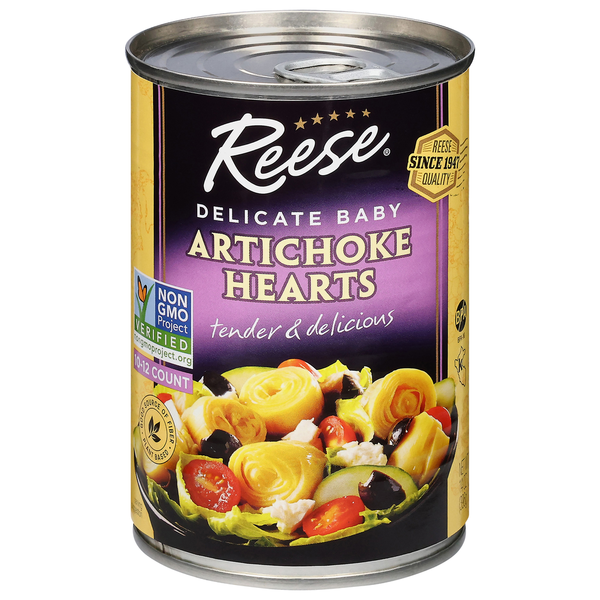 Canned & Jarred Vegetables Reese's Artichoke Hearts, Delicate Baby hero