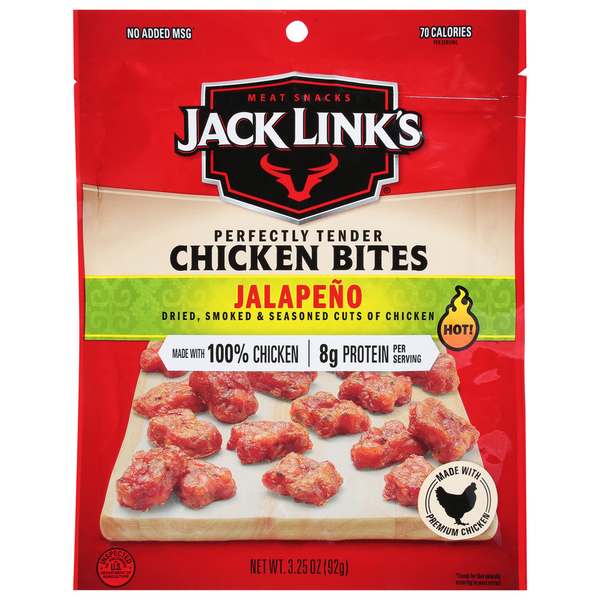 Jack Link's Chicken Bites, Jalapeno, Hot hero