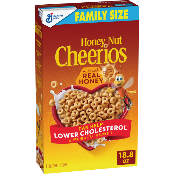 Cereal Honey Nut Cheerios Heart Healthy Cereal With Happy Heart Shapes hero