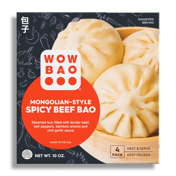 Frozen Meals Wow Bao Mongolian-Style Spicy Beef, Bao hero