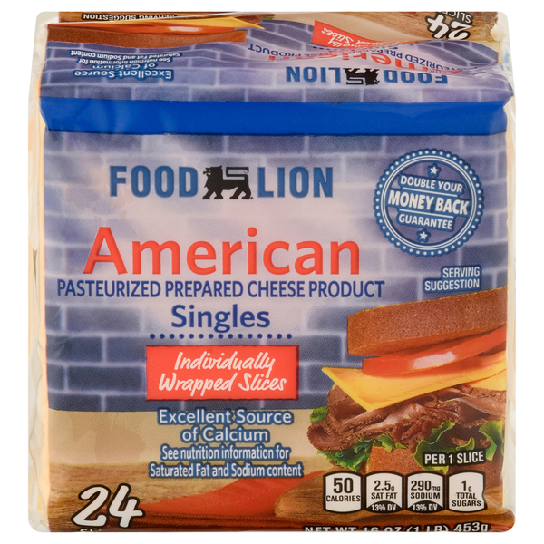 Packaged Cheese Food Lion Classic American Cheese Singles Cheese Product hero