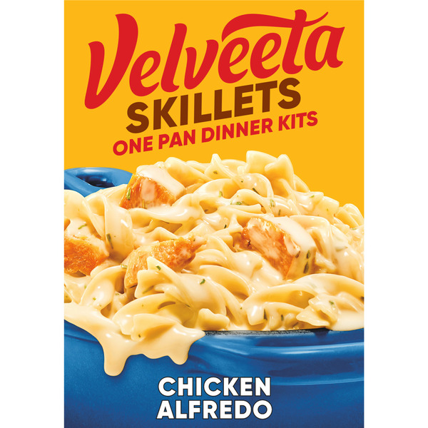 Instant Foods VELVEETA Chicken Alfredo One Pan Dinner Kit with Cheese Sauce, Pasta & Seasonings hero