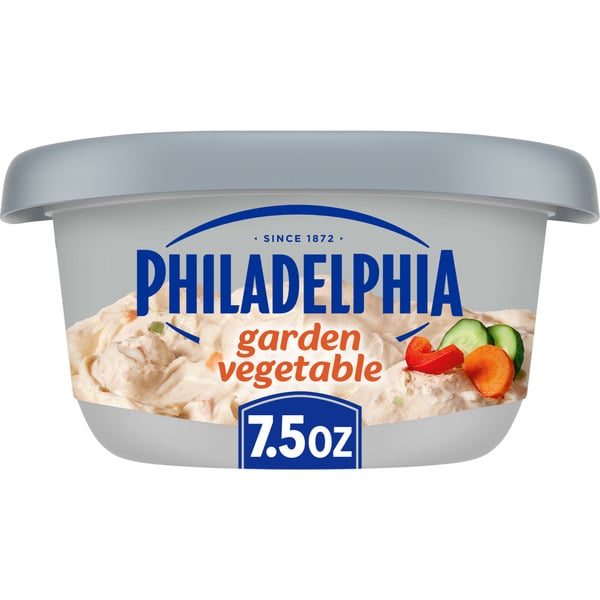 Fresh Dips , Salsa & Tapenades Philadelphia Garden Vegetable Cream Cheese Spread hero