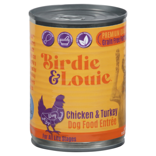 Dog Food & Care Birdie & Louie Dog Food, Chicken & Turkey, Entree hero