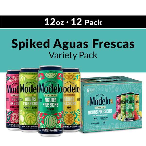 Modelo Spiked Aguas Frescas Variety Pack Flavored Malt Beverage Cans hero