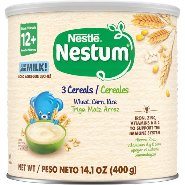 Latino Foods Nestlé NESTUM Nestum Cereal, 3 Cereals, Junior From 12 Months and Older hero