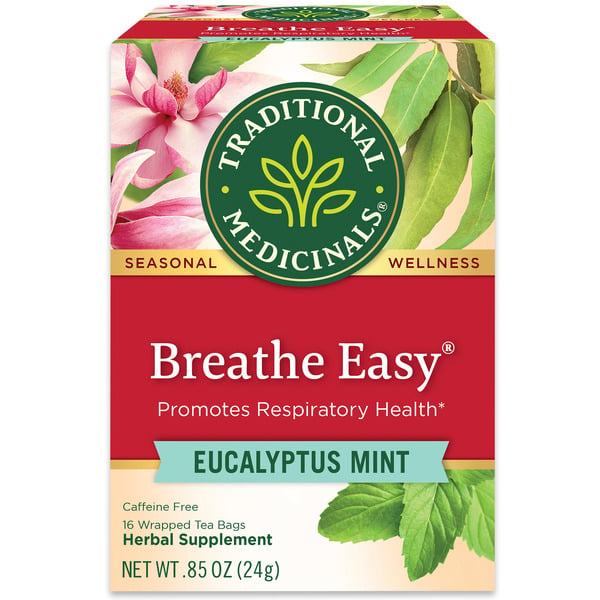 Traditional Medicinals Seasonal Teas Breathe Easy Naturally Caffeine ...