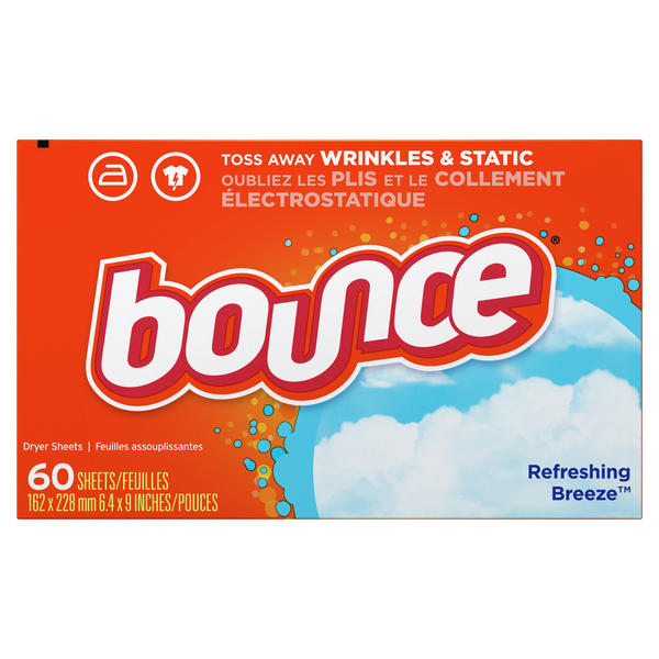 Laundry Care Bounce Refreshing Breeze Fabric Softener Dryer Sheets hero