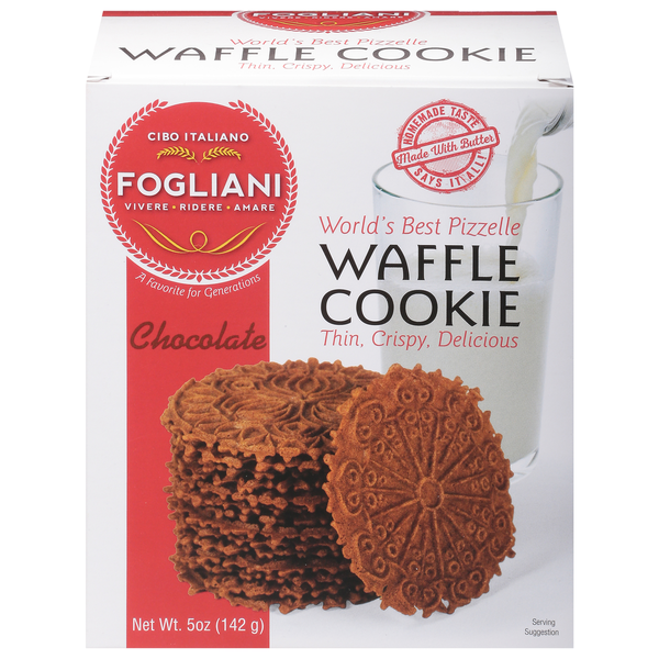 Cookies & Cakes Fogliani Waffle Cookie, Chocolate hero