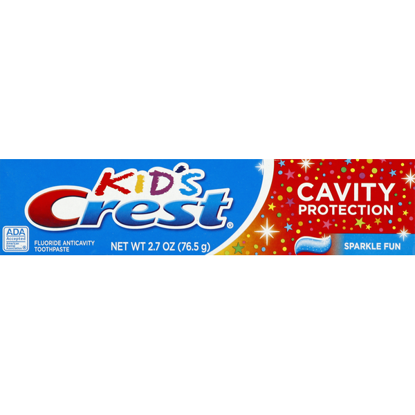 Oral Care Crest Toothpaste, Fluoride Anticavity, Sparkle Fun hero