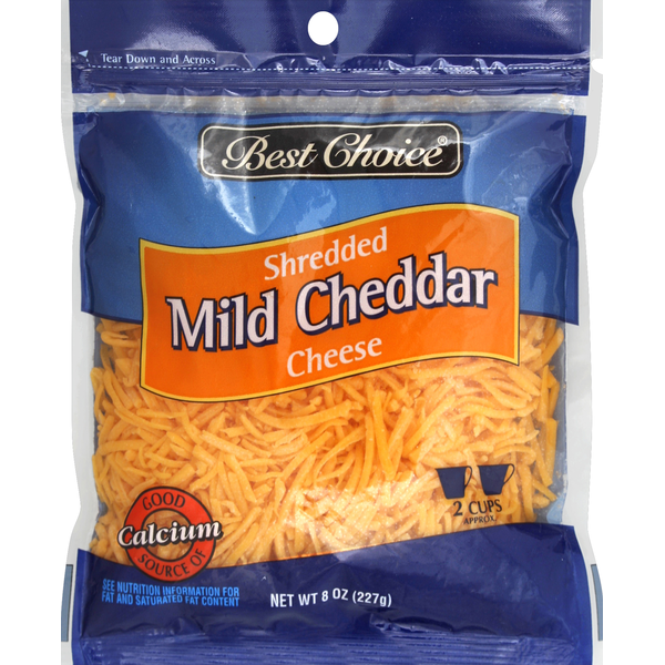 Packaged Cheese Best Choice Shredded Cheese, Mild Cheddar hero