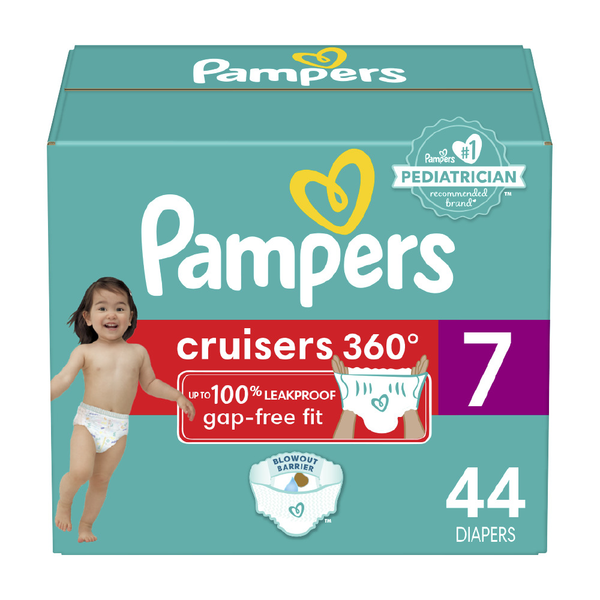 Pampers Cruisers 360 Diapers Size 7 44 Count hero