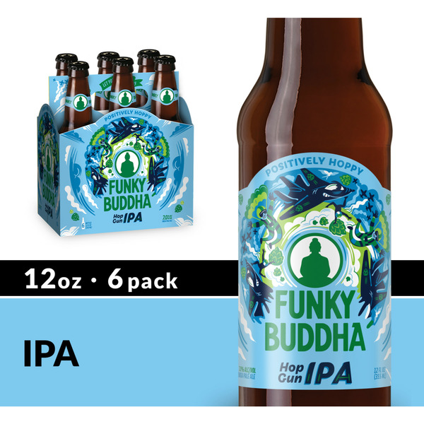 Beers & Coolers Funky Buddha Hop Gun IPA Craft Beer Bottles hero