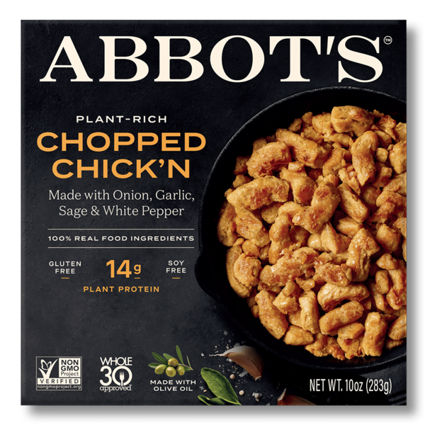 Packaged Poultry Abbot's Plant-Based, Chopped Chick'n hero