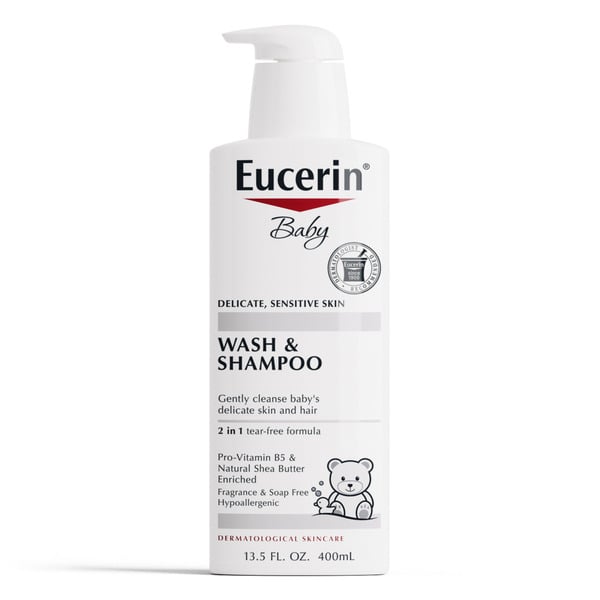 Baby Bath & Body Care Eucerin Unscented Shampoo And Body Wash, Tear Free Shampoo And Wash hero