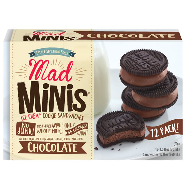 Ice Cream & Ice Mad Minis Chocolate Ice Cream Sandwiches hero