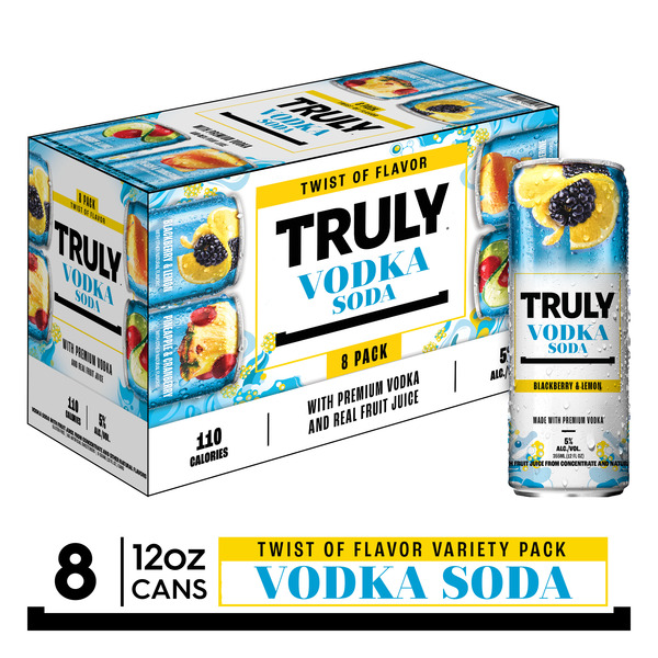 Hard Seltzer TRULY Vodka Soda Twist of Flavor Variety Pack hero