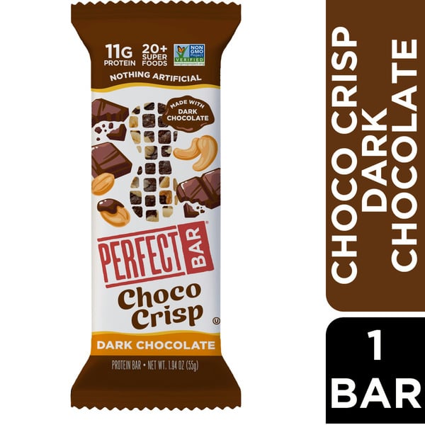 Energy & Granola Bars Perfect Snacks Crispy Dark Chocolate Nut Butter Protein Bar, Gluten-Free hero