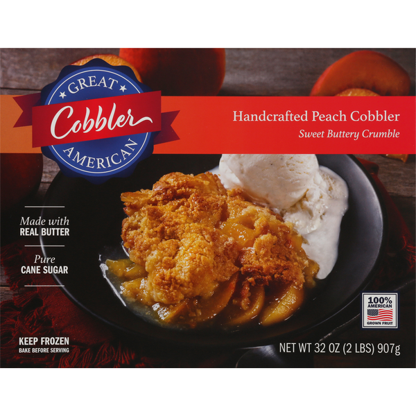 Bakery Desserts Great American Cobbler Company Cobbler, Handcrafted, Peach hero