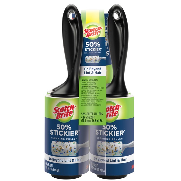 Scotch-Brite Lint Roller, 1 Roller, 95 Sheets