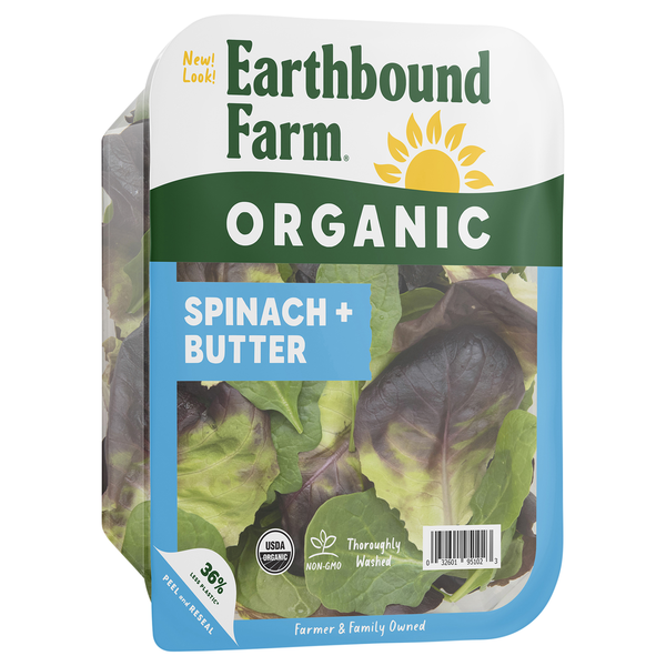 Packaged Vegetables & Fruits Earthbound Farm Organic Spinach & Butter hero