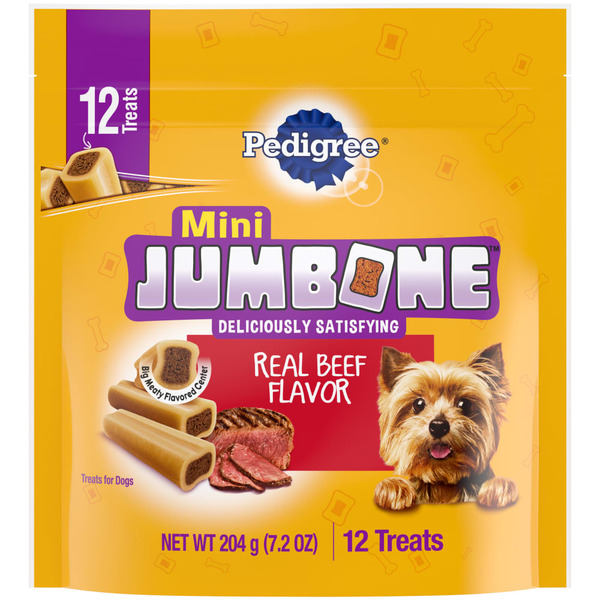 Dog Food & Care Pedigree Treats for Dogs, Real Beef Flavor, Mini hero