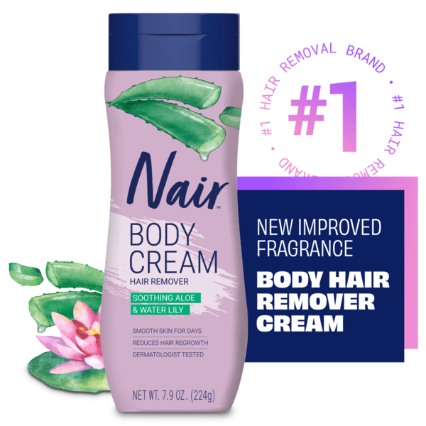 Shave Needs Nair Body Cream Hair Remover With Soothing Aloe And Water Lily hero