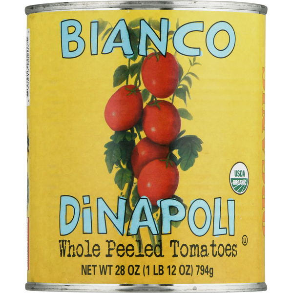 Canned & Jarred Vegetables Bianco DiNapoli Peeled Tomatoes, Whole hero