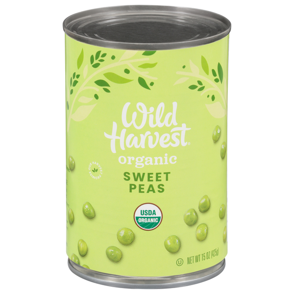 Canned & Jarred Vegetables Wild Harvest Sweet Peas, Organic hero