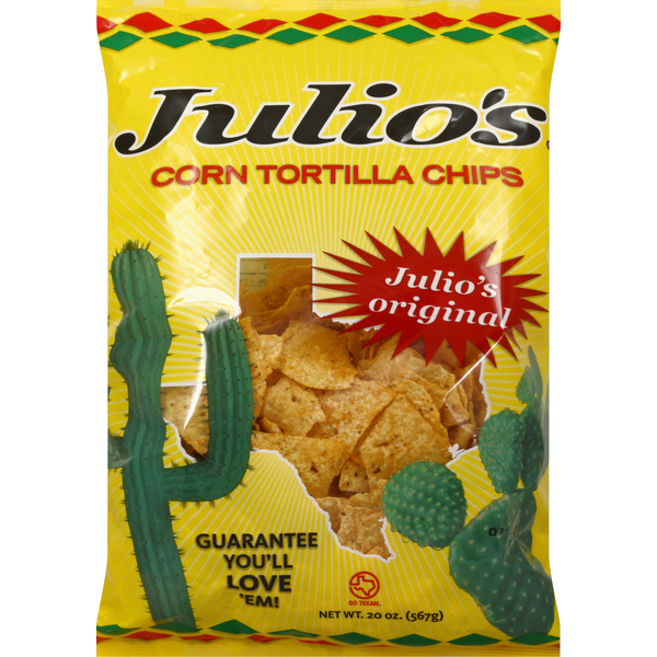 Chips & Pretzels Julio's Tortilla Chips, Corn, Original hero