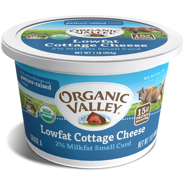 Other Creams & Cheeses Organic Valley Small Curd Low Fat Organic Cottage Cheese hero