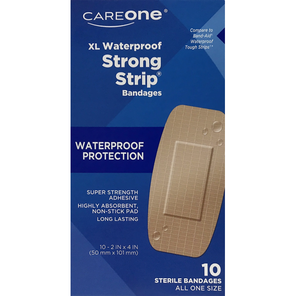 First Aid CareOne XL Waterproof Strong Strip Bandages hero