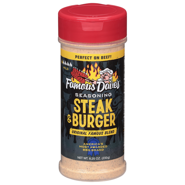 Marinades & Meat Preparation Famous Dave's Seasoning, Steak & Burger, Mild hero