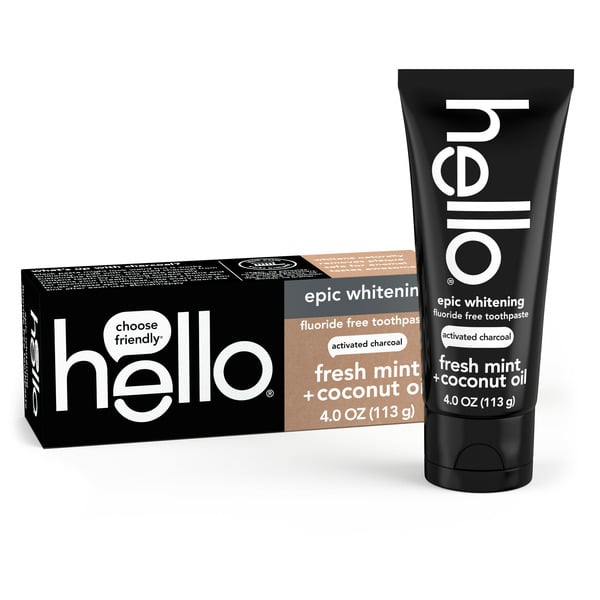 Cleaning Products hello Flouride Free Toothpaste, Epic Whitening, Fresh Mint, Fresh Mint hero