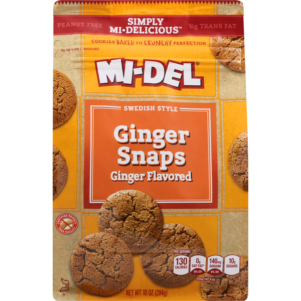 Cookies & Cakes Mi-del Ginger Snaps, Ginger Flavored, Swedish Style hero