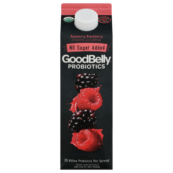 Refrigerated Beverages GoodBelly Juice Drink, Raspberry Blackberry hero