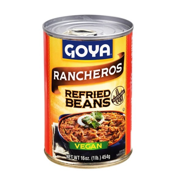 Canned Meals & Beans Goya Rancheros Refried Beans hero