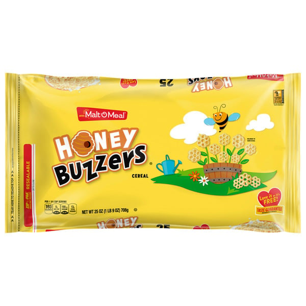 Cereal Malt-O-Meal Honey Buzzers Breakfast Cereal, Super Sized Honey Cereal hero