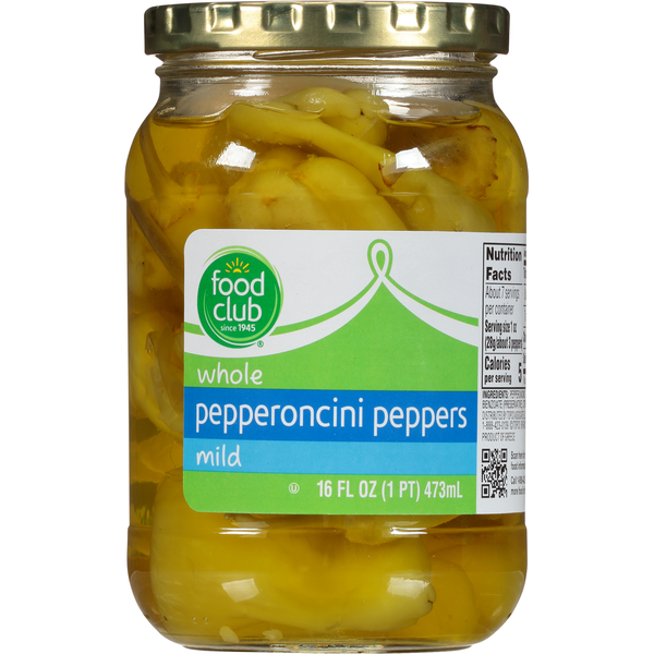 Pickled Goods & Olives Food Club Pepperoncini Peppers, Mild, Whole hero