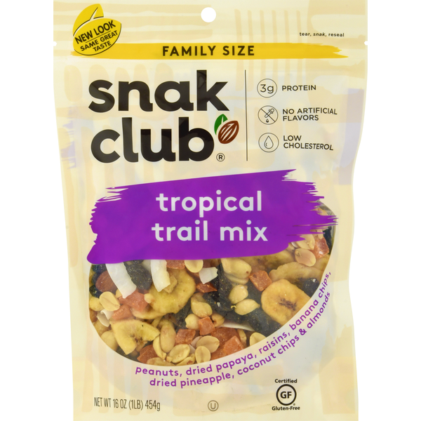 Trail Mix & Snack Mix Snak Club Trail Mix, Tropical, Family Size hero