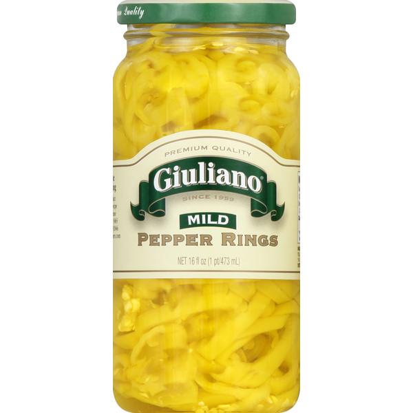 Canned & Jarred Vegetables Giuliano Pepper Rings, Mild hero