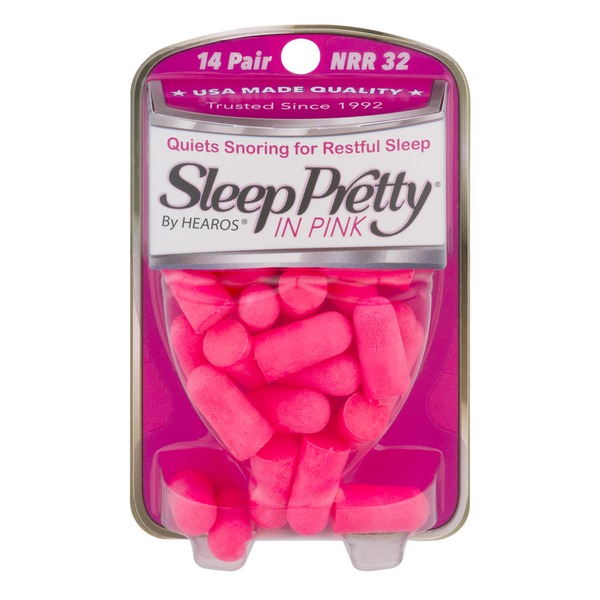 Stress & Sleep Aids HEAROS In Pink Ear Plugs - 14 Pair hero