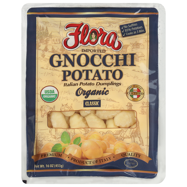 Dry Pasta Flora Fine Foods Potato, Gnocchi, Organic, Classic hero