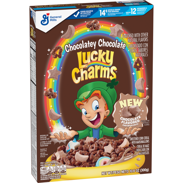 Cereal Lucky Charms Chocolatey Chocolate Kids Cereal with Marshmallows hero